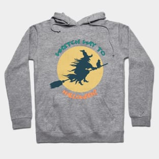 Witch way to Halloween? Halloween funny witch Hoodie